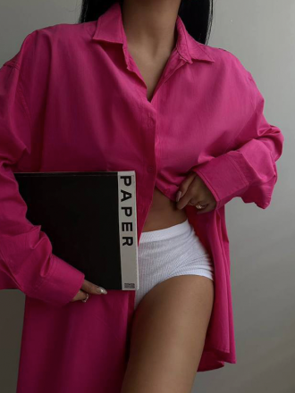 Риза oversize pink