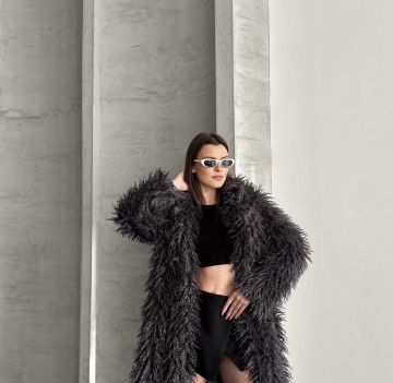 Палто Hilda short graffiti 