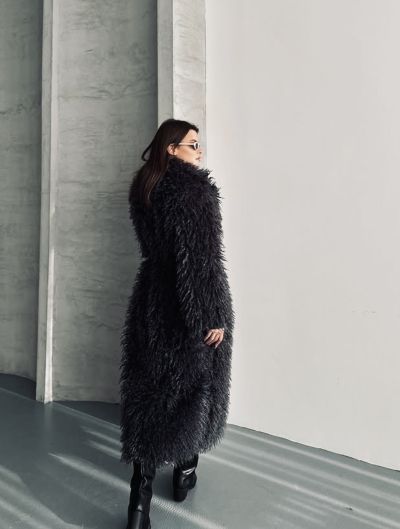 Палто Hilda long black