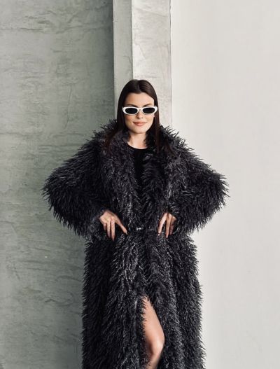 Палто Hilda long black